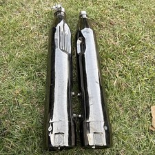 2017-24 Harley-Davidson M8 Smoked Chrome CVO Performance Slip-On Exhaust 4.5” picture
