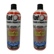 LOT OF 2 FLAT OUT TIRE SEALANT 32oz Quick Strike on Road 22128 picture