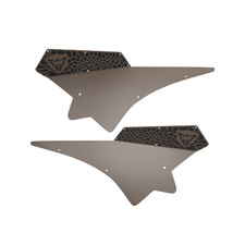 GAM Can am Maverick X3 2017-25 Side Racing Number Plates Holder Pair Tan Black picture