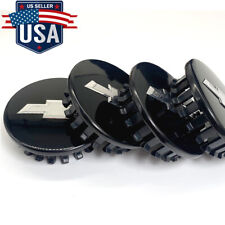 4PCS 66mm Black With Silver Wheel Center Hub Caps For Chevrolet Camaro #9595010 picture