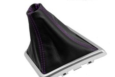 Manual Shift Boot Leather Dodge Challenger STR8 2008-2014 Purple Stitch picture
