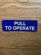 *NEW* Pull to Operate, Push to Operate DOUBLE Sided Auto Door Decal 5.5