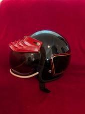 Vintage 1970s Suzuki Motorcycle Helmet Snell 1975 w/ Super-Visor + Tinted Shield picture