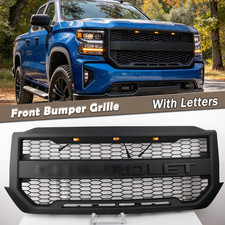 Matte Black Grille Bumper Grill W/Letters For 2016-2018 Chevrolet Silverado 1500 picture