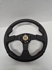 Aftermarket JDM 3-Spoke Racing Steering Wheel Honda Horn Button Cracked AS-IS picture