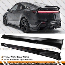 For 2025-26 Tesla Model Y Juniper Yofer Design Matte Black Side Skirt Extension  picture