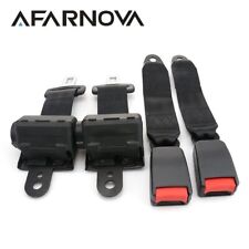 A Pair Cars 2 Point Harness Replace Seat Belt Clip Black Retractable Fits Chv picture