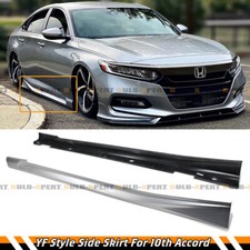 For 2018-2022 Honda Accord Yofer Lunar Silver Metallic JDM Side Skirt Extensions picture