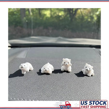 4 Pcs Cute Polar Bear Car Rearview Mirror, Interior Dashboard Decor, Kawaii Orna picture