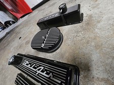1955 1956 1957 BelAir Powder Coated Black Chevy Small Block Valve Cover Set picture