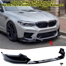 Gloss Black Front Lip Splitter Fit For BMW M5 F90 2018-2020 M5 Base/Competition picture