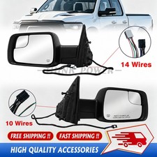 Pair Driver Passenger Side Mirrors w/ Heated Turn Signal For 2019-2024 Ram 1500 picture
