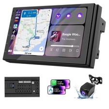 Haudio 7 Inch Double Din Car Stereo with Wireless Apple CarPlay & Android Aut... picture
