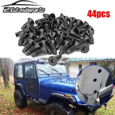44pcs For Jeep Wrangler TJ YJ CJ Windshield Door Steel Black Torx Screws Bolt picture