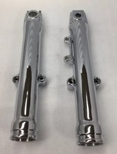 Harley 2007 -17 Fork legs SOFTAIL CUSTOM G593-30 FXSTC CHROME Sliders EXCHANGE picture