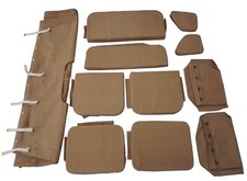Willys Jeep Ford MB GPW Canvas Top and Cushion Set G-503+Free Back Pouch-CANVAS picture