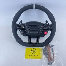 Black Real Leather  Steering Wheel Fit For Audi S8 2019-2021 4N2 4N8 4NC 4K8 C8 picture