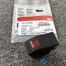 New RV Generator Rocker Start Stop Switch Red lens For Onan Cummins 308-1038 US picture