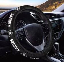 Las Vegas Raiders Steering Wheel Cover Universal Car Interior Accessory picture
