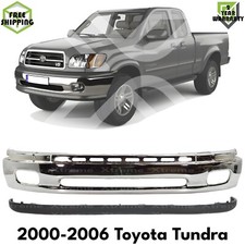 Front Bumper Chrome Steel & Valance Textured Kit For 2000-2006 Toyota Tundra picture