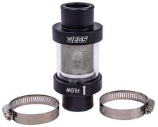 JEGS Inline Coolant Filter [1 1/2 in. OD, Black Anodized Finish] picture