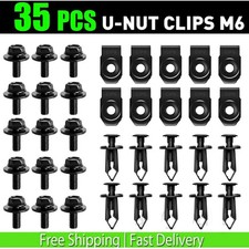 For Ford Truck Body Bolts & U-nut Clips - M6 Engine Cover Undertray Screws 35PCS picture
