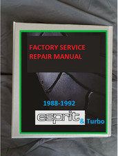 1998-1992 Lotus Espirit & turbo printed service manual & binder  91 90 picture