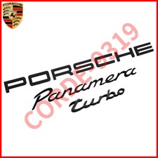 Gloss Black PORSCHE Panamera Turbo Letters Rear Badge Emblem Look Deck Lid picture