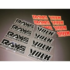 Black JDM Japan Rays Engineering VOLK Racing TE37 Wheel decals sticker 8pcs picture