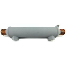 NEW Seakamp 29144 Marine Oil Cooler 2x9 Body 1/2 NPT 1-1/4 Hose Copper 12 OAL picture