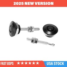 Black Push Button Quick Release Hood Bonnet Pins Lock Clip Bumper Latch Kit 2PCS picture