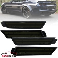 Smoke Side Marker Lights Fits 2010-2015 Chevy Camaro Laser Front&Rear 4 Pieces picture