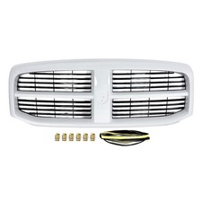 For 2006-2008 Dodge Ram 1500 2500 3500 Bright White Frame Front Bumper Grille picture