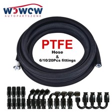 4AN-6AN-8AN-10AN Nylon Braided PTFE Fuel Line 10FT 16FT 20FT Fitting Hose Kit picture