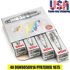 US 4X 06H905601A PFR7S8EG 1675 Spark Plugs for Audi A4 A5 VW Passat Golf EOS GTI picture