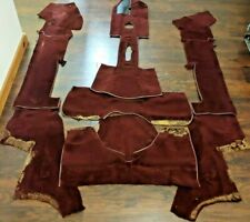 NICE CLEAN USED ORIGINAL PORSCHE 911 930 10 PC CARPETING SET IN BURGUNDY 1984-86 picture