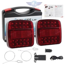 2x Wireless Magnetic Trailer Lights – Rechargeable LED TailLight Kit For Trailer picture