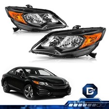 Driveforge For 2014-2015 Honda Civic Coupe 2Dr OE Style Halogen Headlights Pair picture