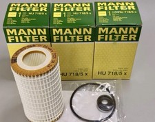 Mercedes Dodge Chrysler Mann Fleece Oil Filter Kit HU718/5x  000 180 26 09 Qty.3 picture