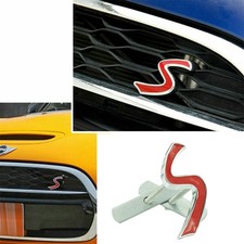 S Logo Badge Front Grille Emblem For Mini Cooper R52 R55 R56 R57 R60 R61 F54 F60 picture