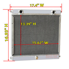 Aluminum 4 Row Radiator For Dragster Roadster Style Double Pass . picture