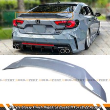 FOR 18-22 HONDA ACCORD JDM HIGHKICK SONIC GRAY PEARL DUCKBILL TRUNK SPOILER WING picture