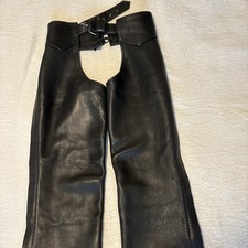 Fox Creek Motorcycle Leather Chaps Medium Long picture