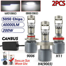 H4 H7 H11 9005 9006 LED Headlight Bulbs Mini Bi-LED Projector Lens 200W -LHD/RHD picture
