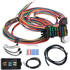 12V Street Hot Rat Muscle Rod Wiring 14 Circuit Universal Wire Harness 14 Fuse picture