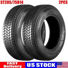 Set Of 2 Tires ST 205/75D14 205 75 14 Trailer Tires Load Range C 6 Ply Tyres picture