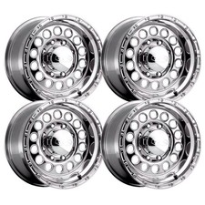 (Set-4) Raceline Rockcrusher Polished 17x9 8x6.5/8x165.1 0mm Wheels Rims 17 Inch picture