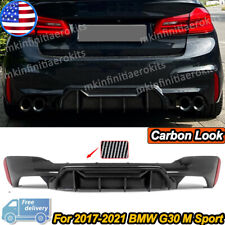 Carbon Fiber Style For 2017+ BMW G30 520i 530i 540i M Performance Rear Diffuser picture