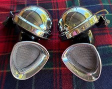 vintage, original -1933-1934 FORD DELUXE HORNS & BRACKETS--SPARTON CL-4 picture