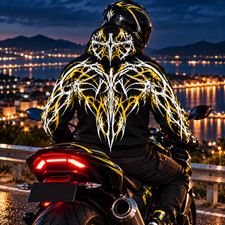 Motorcycle Armored Hoodie, Yellow V5 Gray Reflective, Aramid Lined, CE Level 2 picture